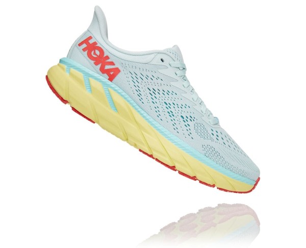 Hoka One One Clifton 7 Womens UK - Coral Road Running Shoes - HETAL6421